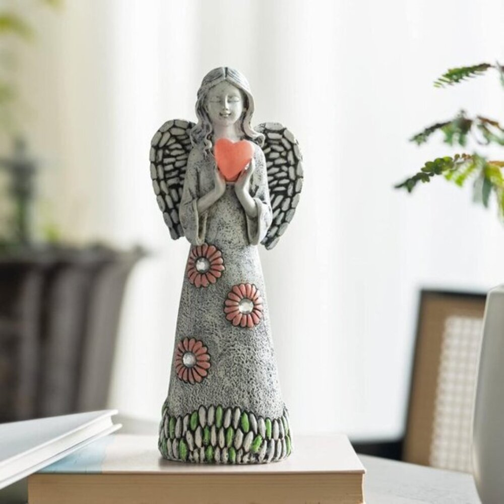 New Solar Angel Garden Statue, Garden Angel Figurines with Light for Lawn Patios - Picture 2 of 8